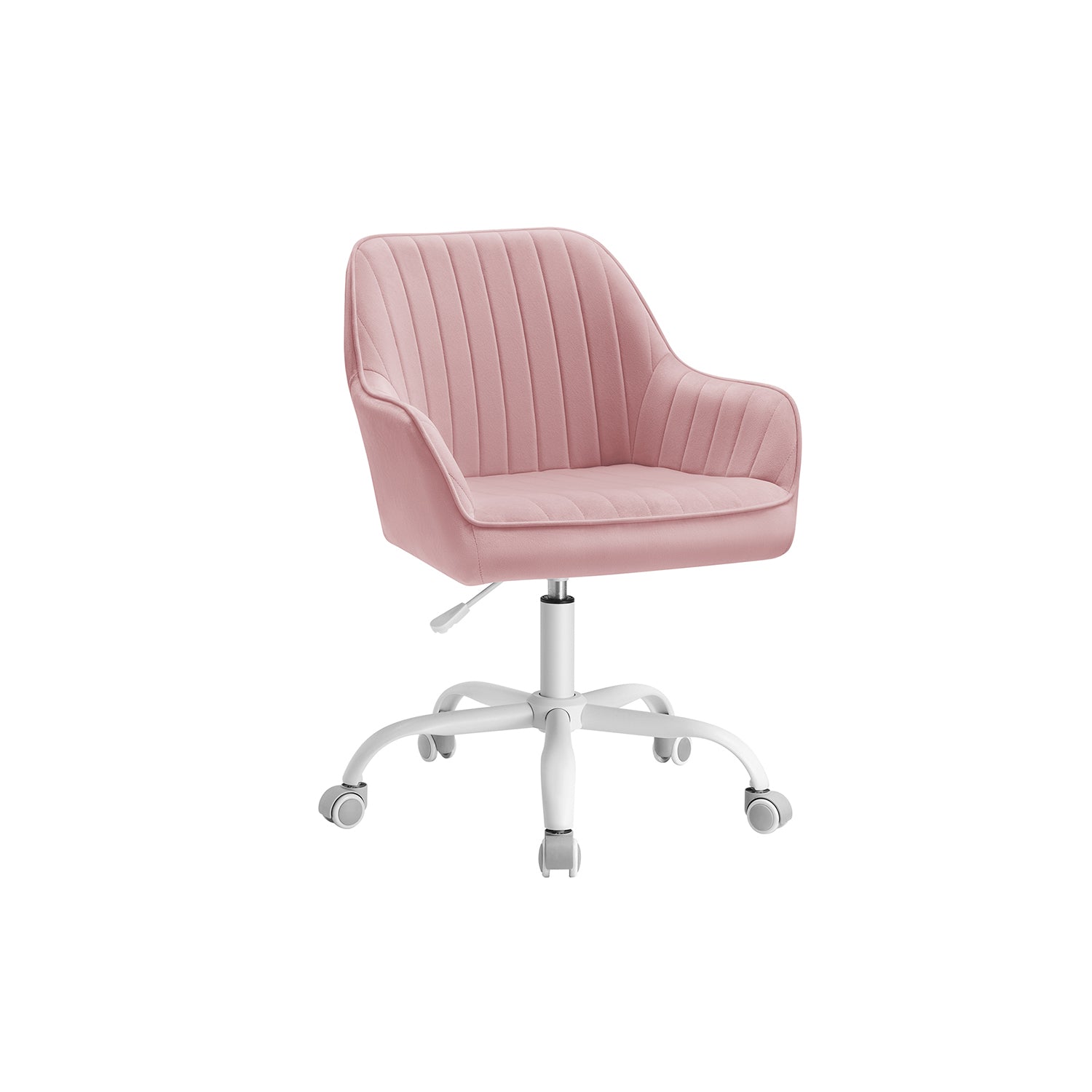 Office chair - Office chair - Velvet computer chair - height adjustable - Swivel chair - Gray