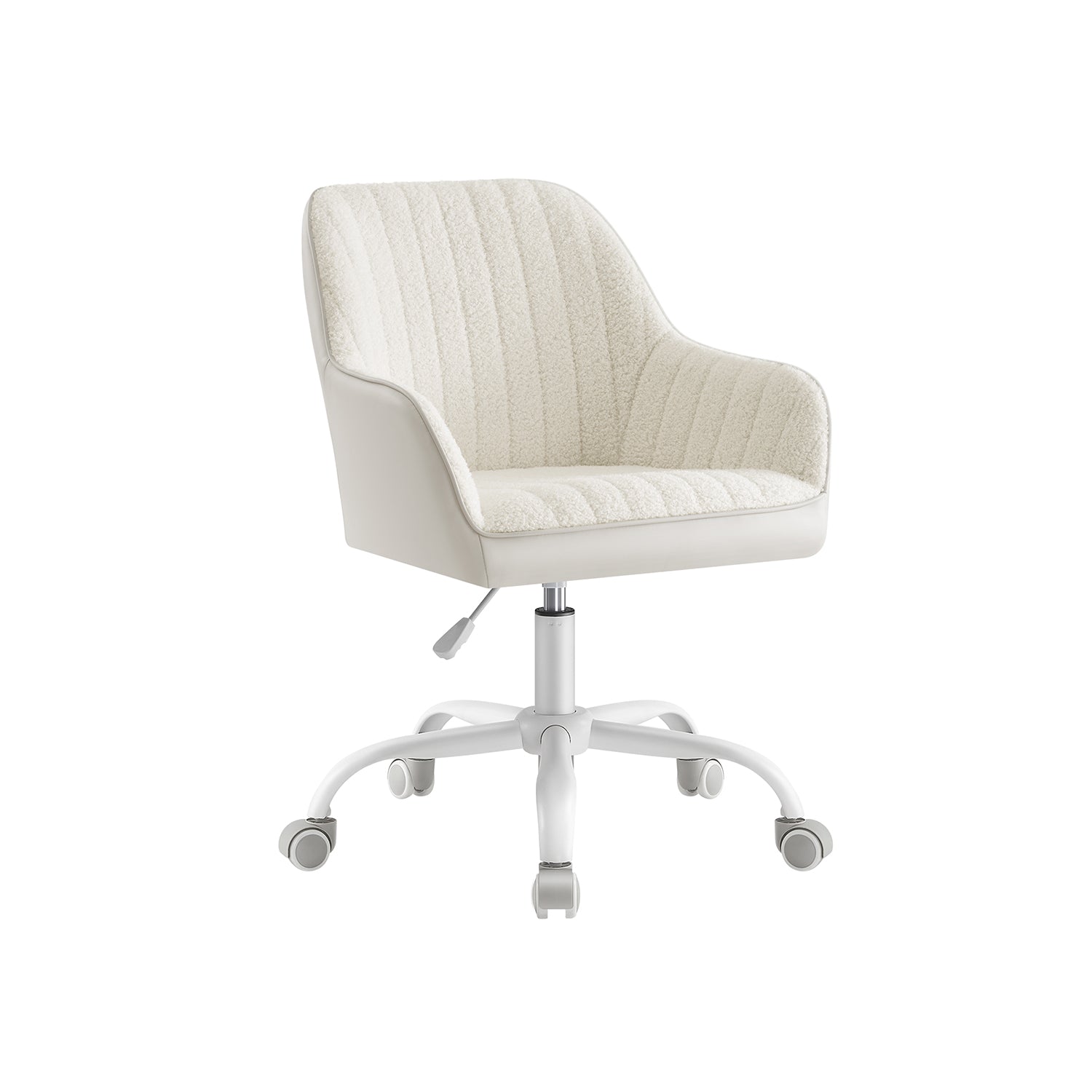 Office chair - Office chair - Velvet computer chair - height adjustable - Swivel chair - Gray