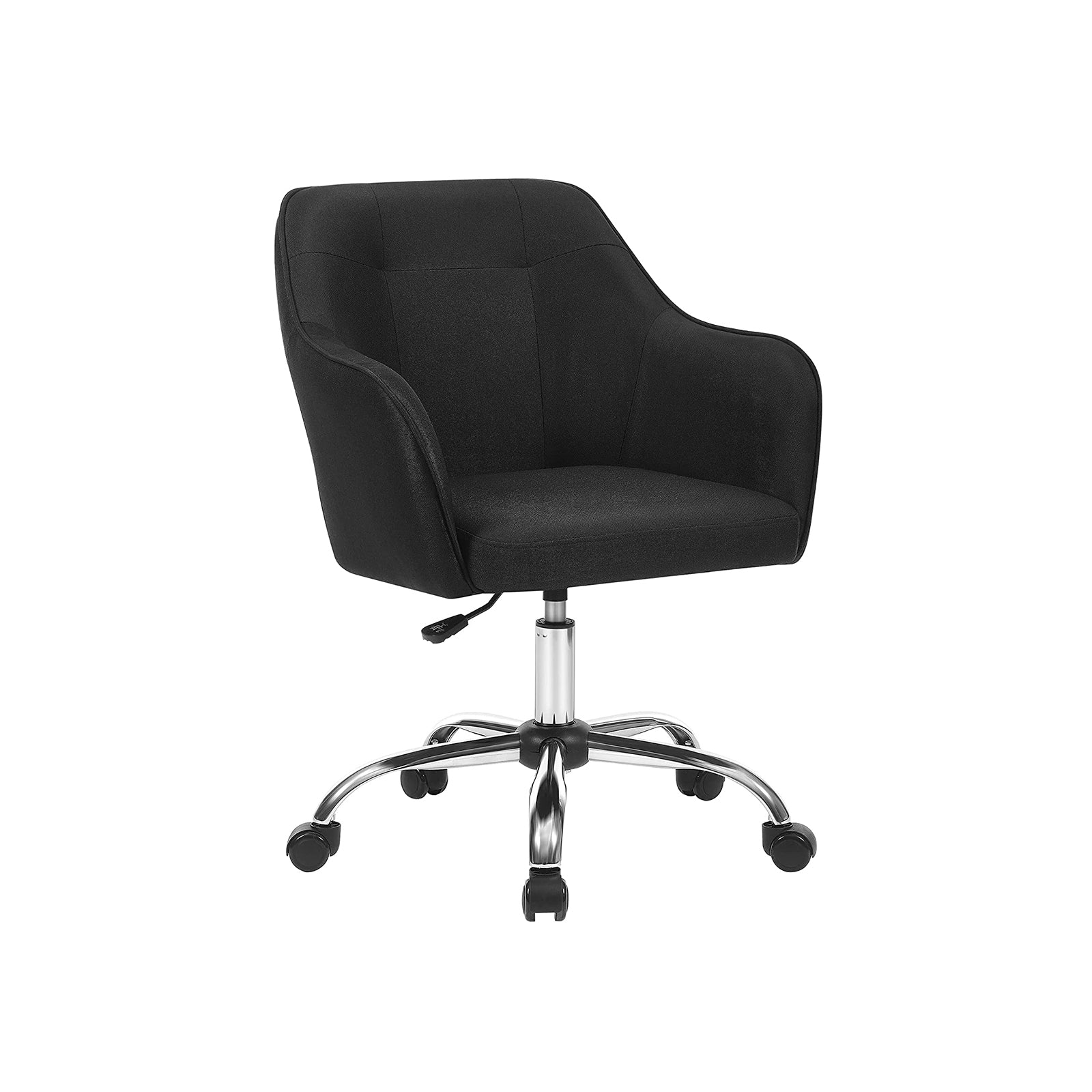Velvet office chair, height-adjustable cappuccino beige cloud white