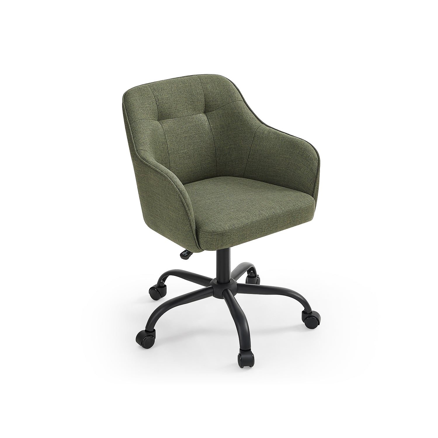 Velvet office chair, height-adjustable cappuccino beige cloud white