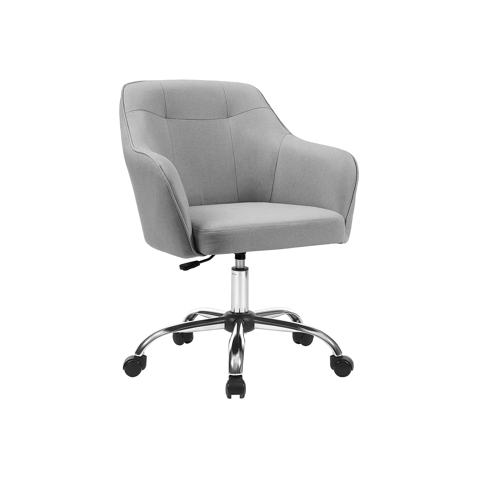 Velvet office chair, height-adjustable cappuccino beige cloud white
