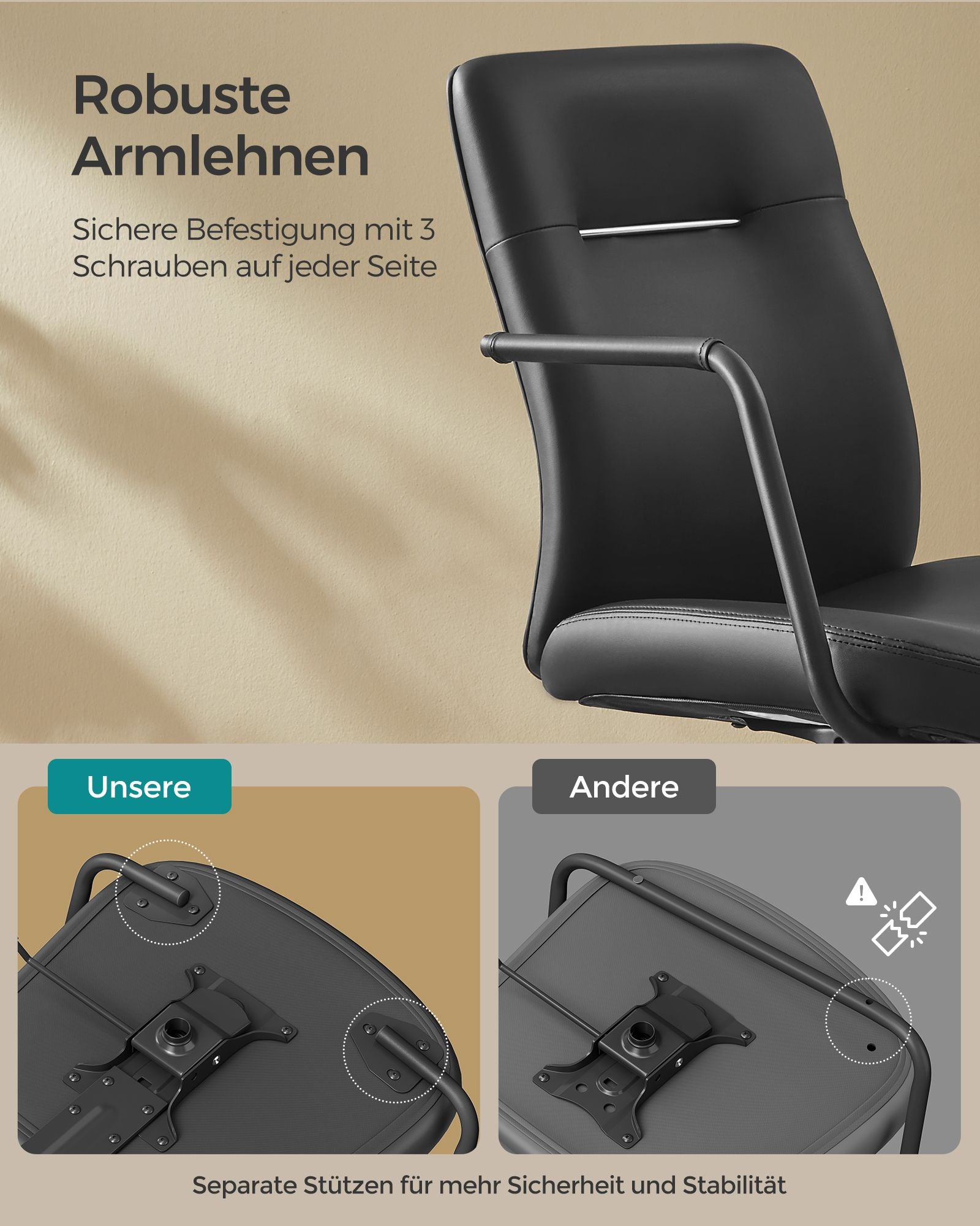 Office chair - with backrest & curved seat - ink -black