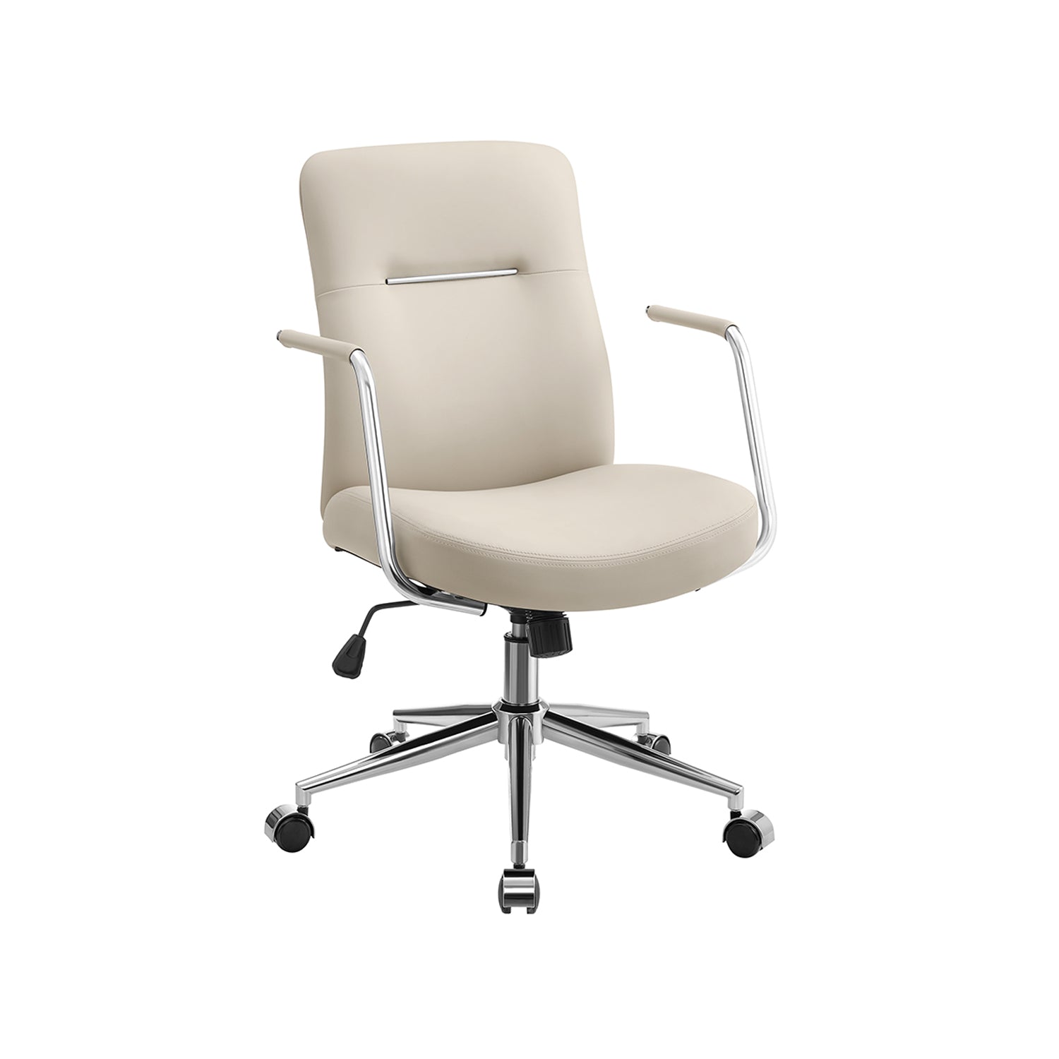 Office chair - with backrest & curved seat - ink -black