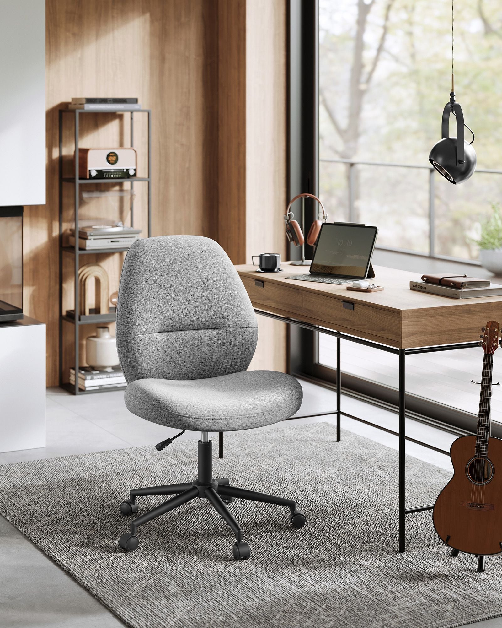 Office chair with seat and chassis pigeon gray
