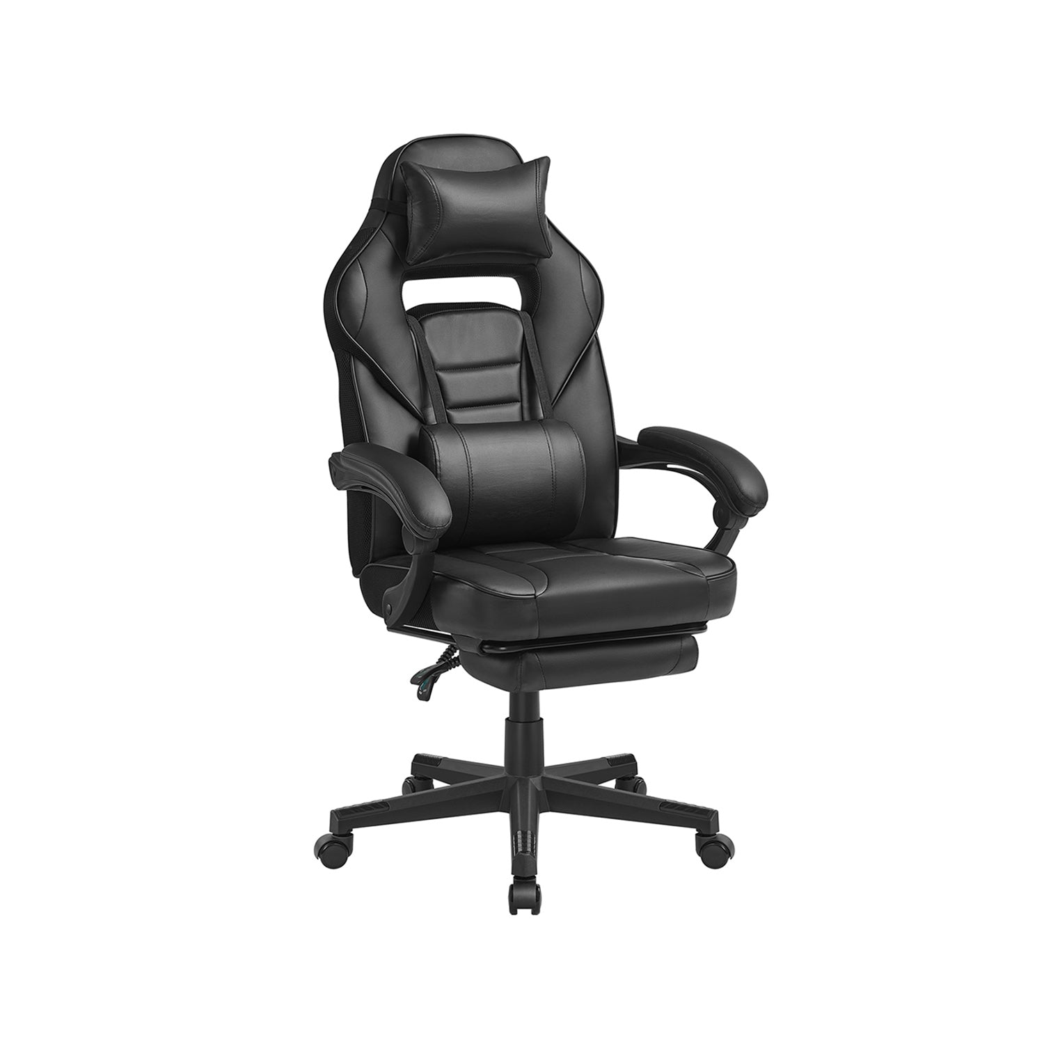Game chair - Gaming office chair with footrest - black/red
