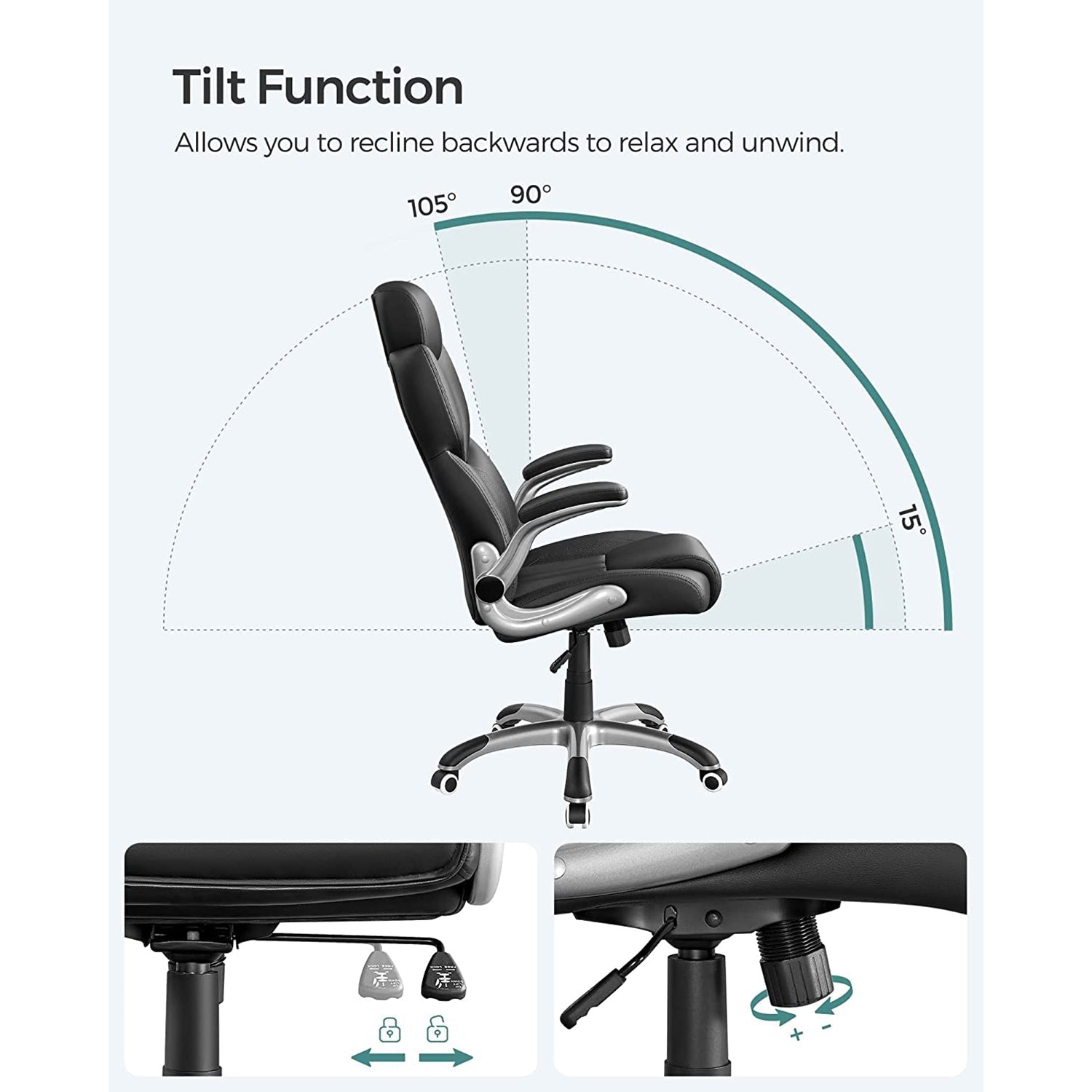 Office chair - Ergonomic - Game chair - rotatable - Black