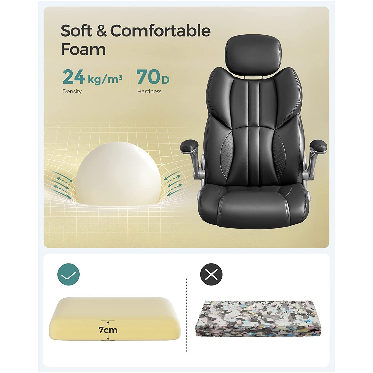 Office chair - Ergonomic - Game chair - rotatable - Black