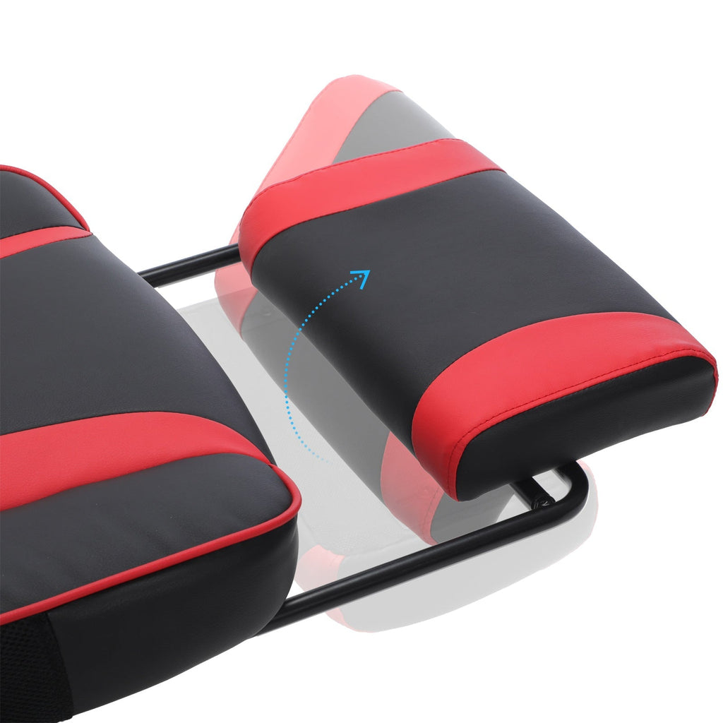 Game chair - Gaming office chair with footrest - black/red