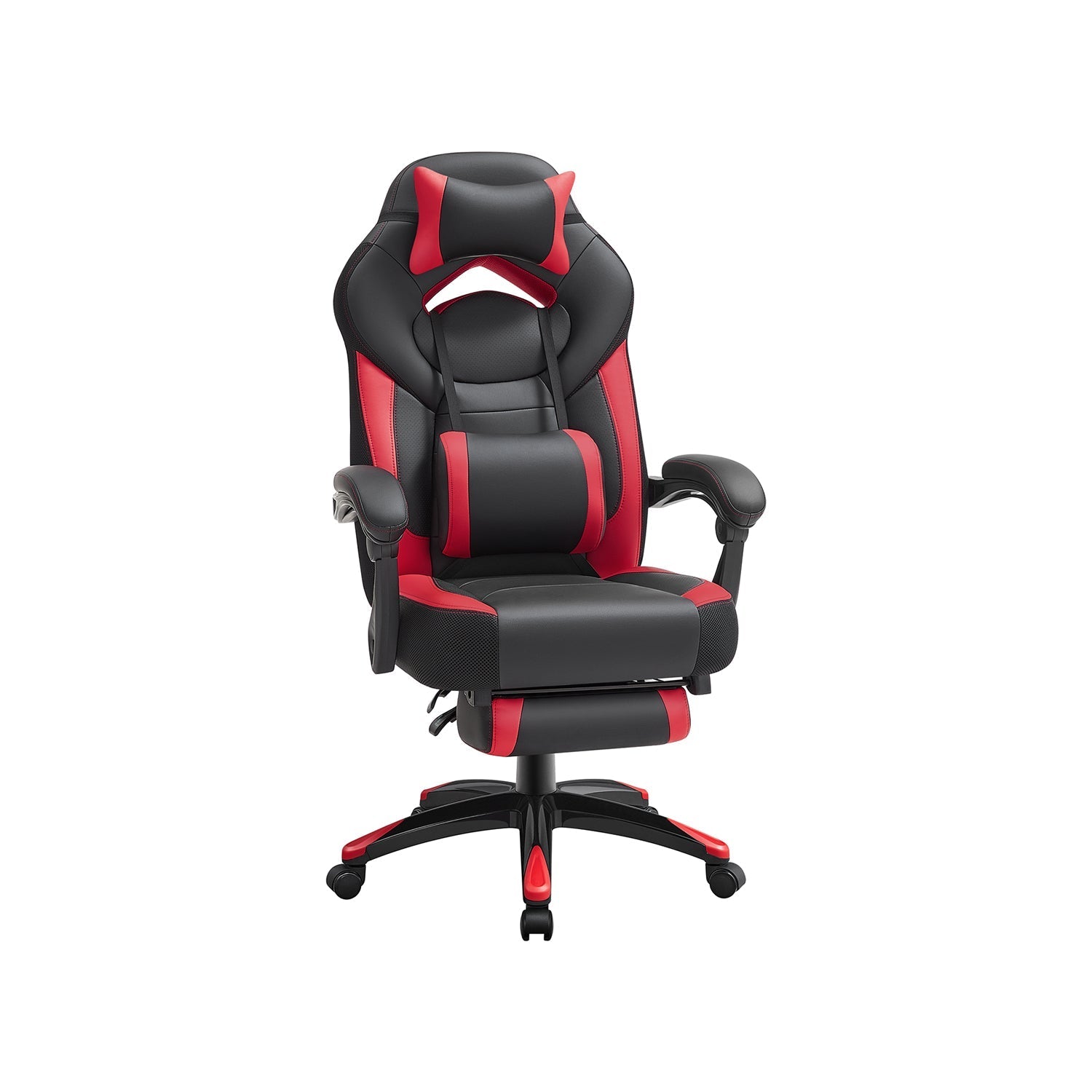 Gaming chair - Game chair - Office chair - With footrest and headrest - Black
