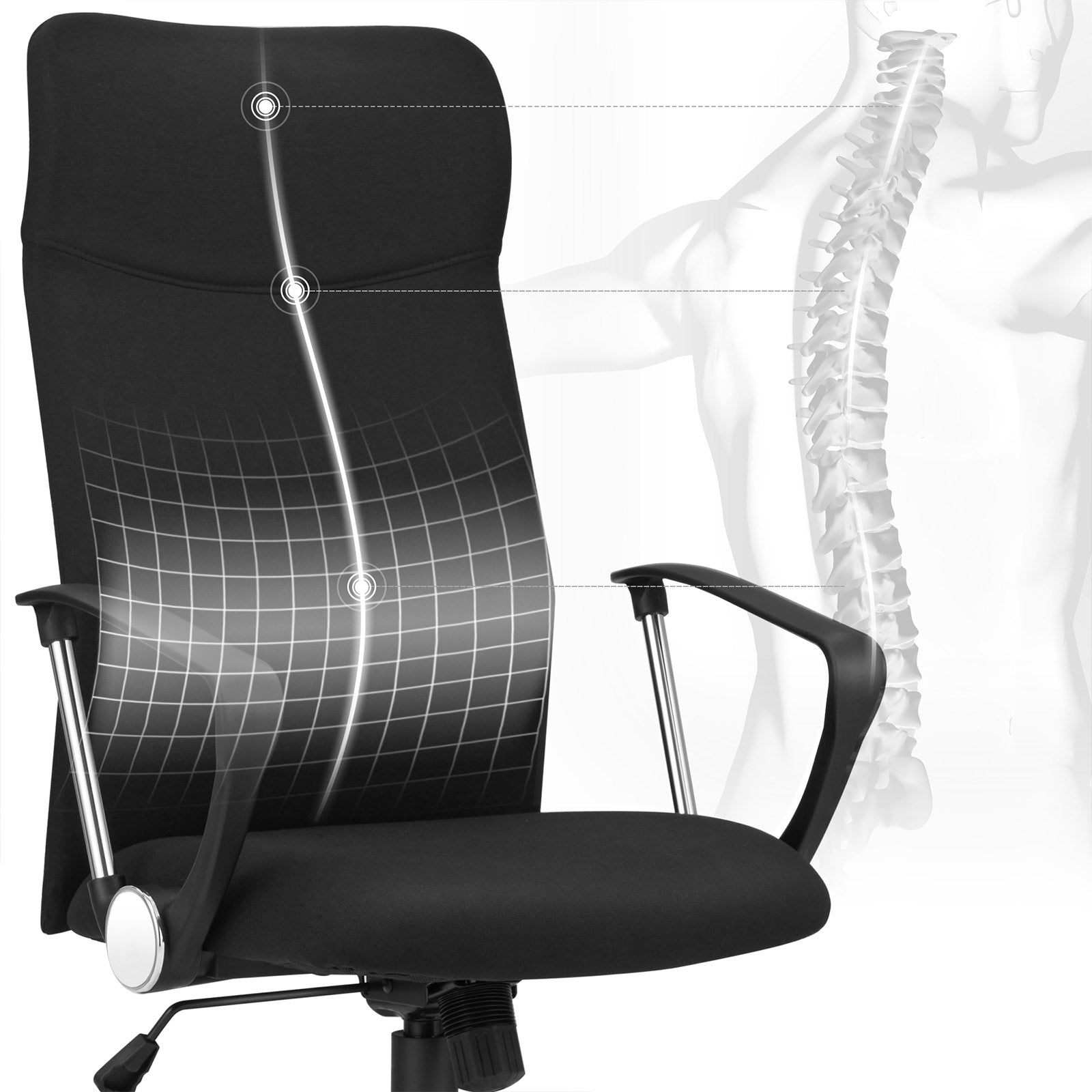 Office chair - Ergonomic office chair - Computer chair - Black