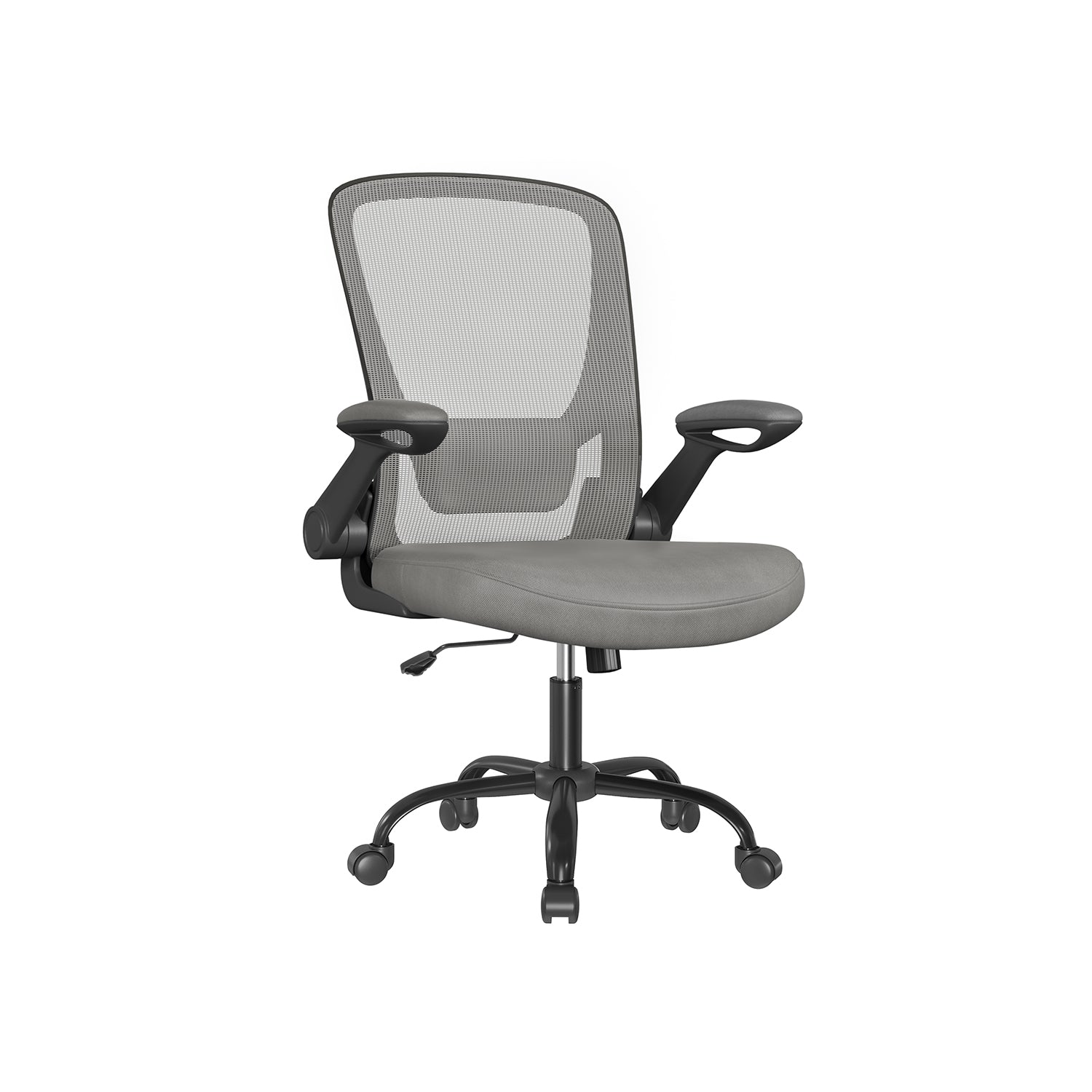 Office chair - ergonomic - with folding armrests - fog blue