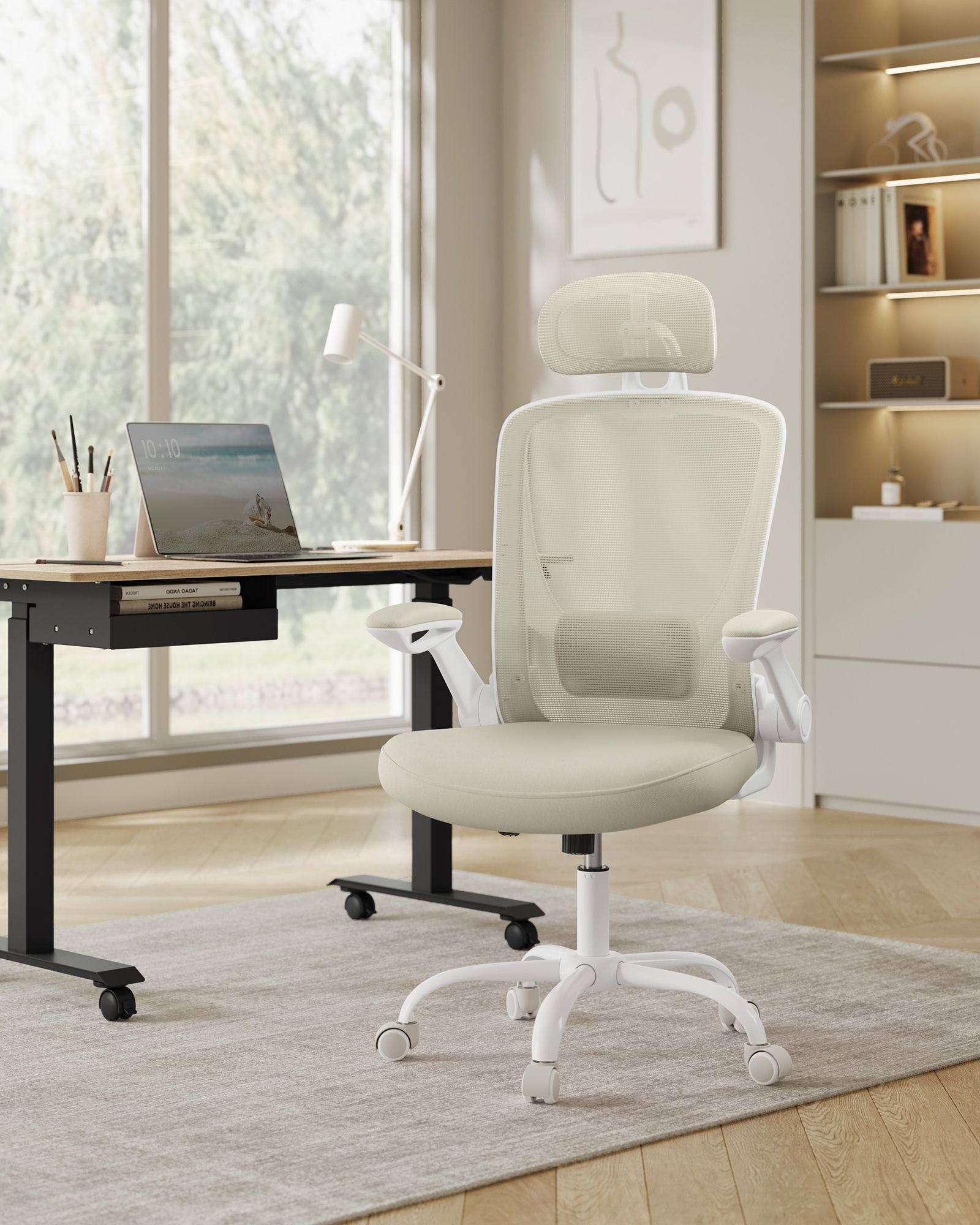 Office chair - Ergonomic - With Mesh - Cappuccino Beige