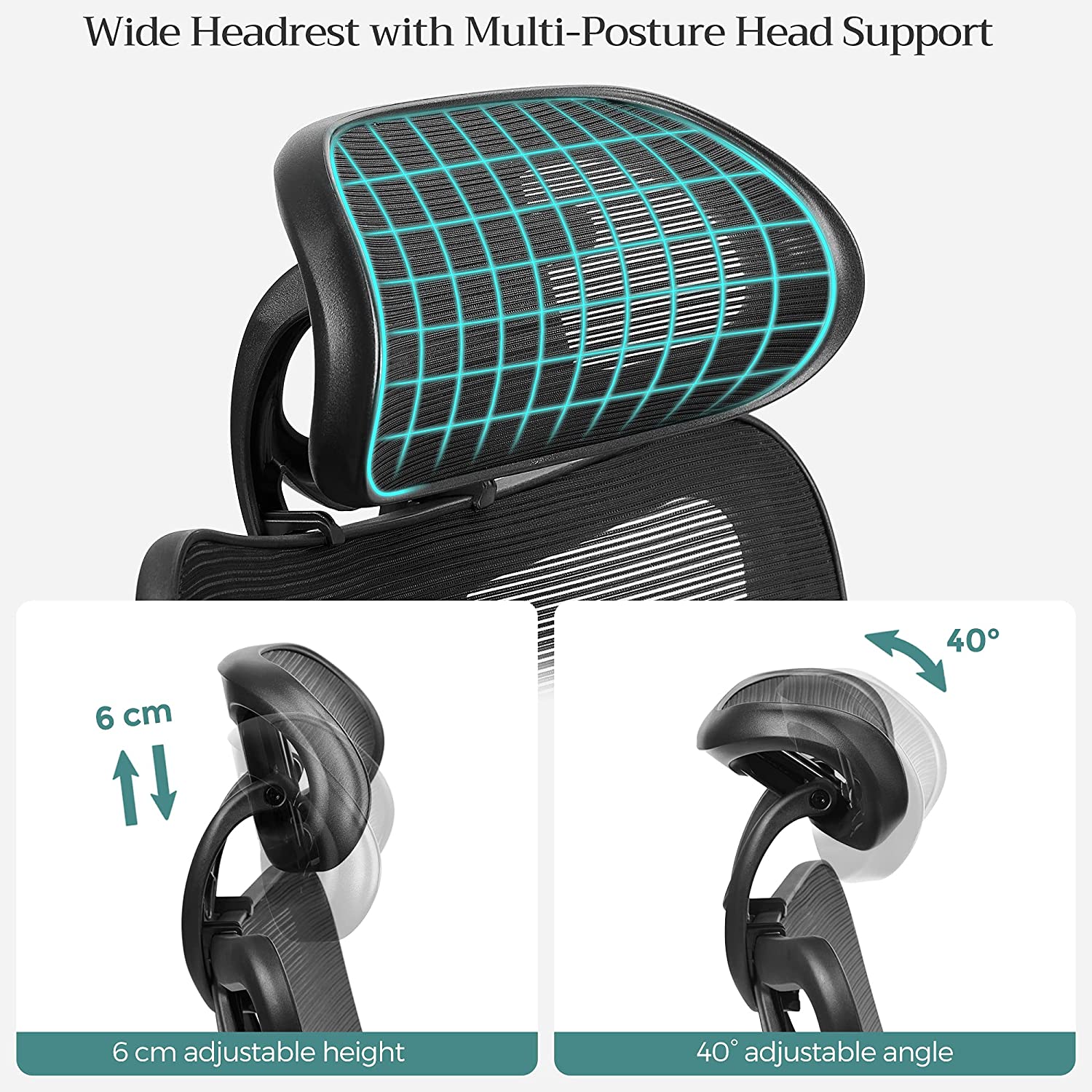 Office chair - Ergonomic office chair - Adjustable computer chair - Black