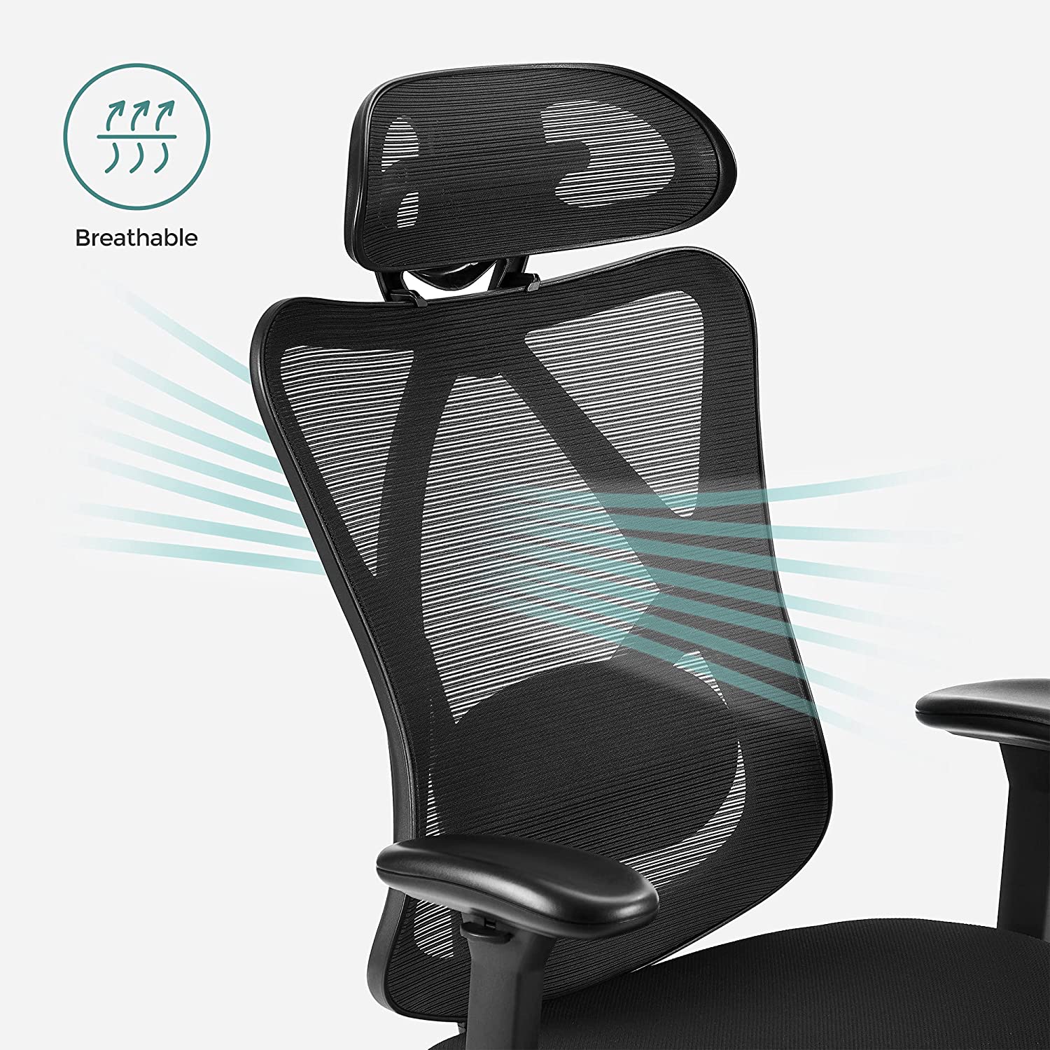 Office chair - Ergonomic office chair - Adjustable computer chair - Black
