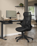 Office chair with backrest and armrests ink -black
