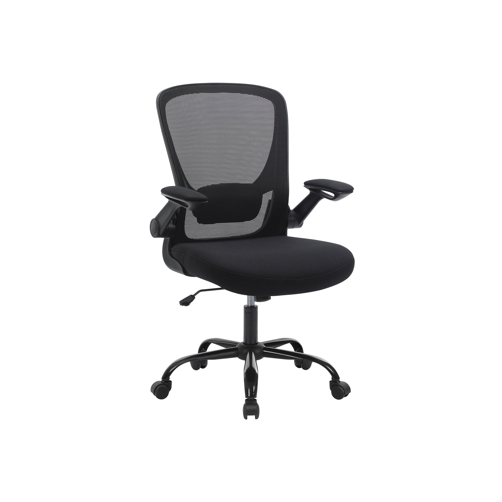 Office chair - Computer chair - With folding armrests - adjustable backrest - Black White