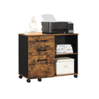 Archive cabinet - Bookcase - Storage cabinet on wheels - Vintage Brown