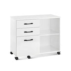 Archive cabinet - Bookcase - Storage cabinet on wheels - Vintage Brown