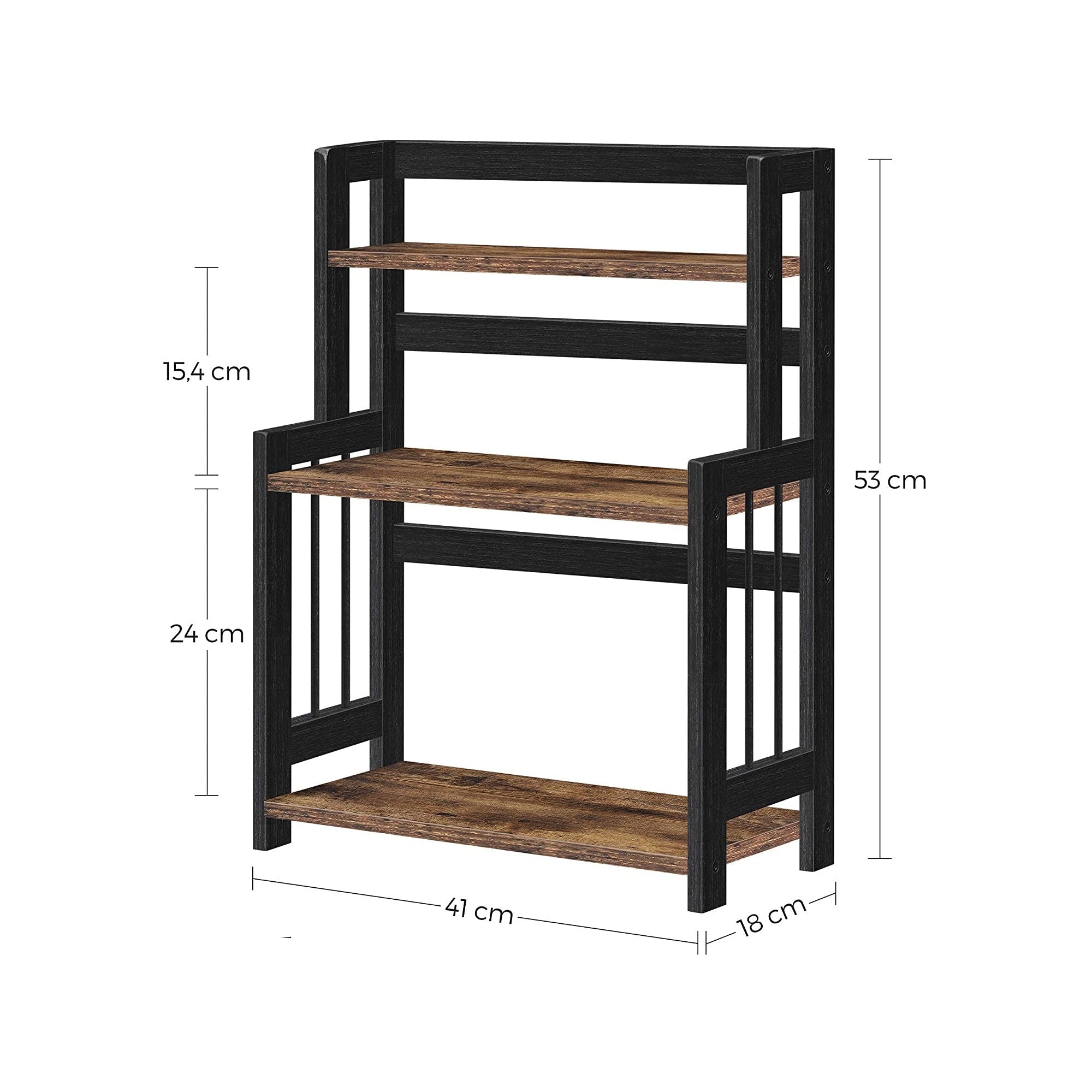 Herb rack with 3 levels - kitchen rack - storage rack - brown / black