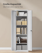 Archive cabinet with double doors and 5 levels