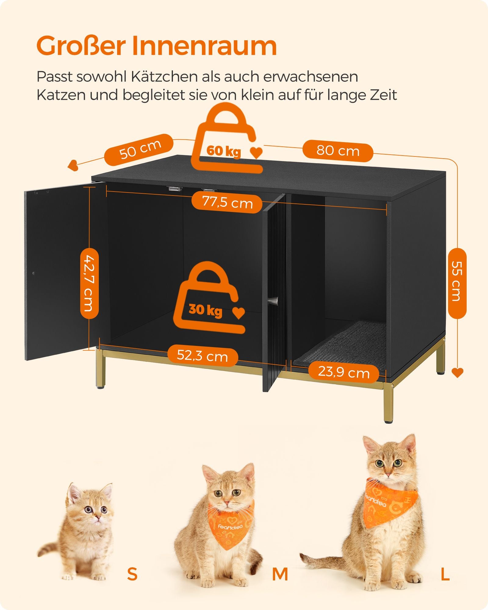 Cat bakery with crab mat and golden legs