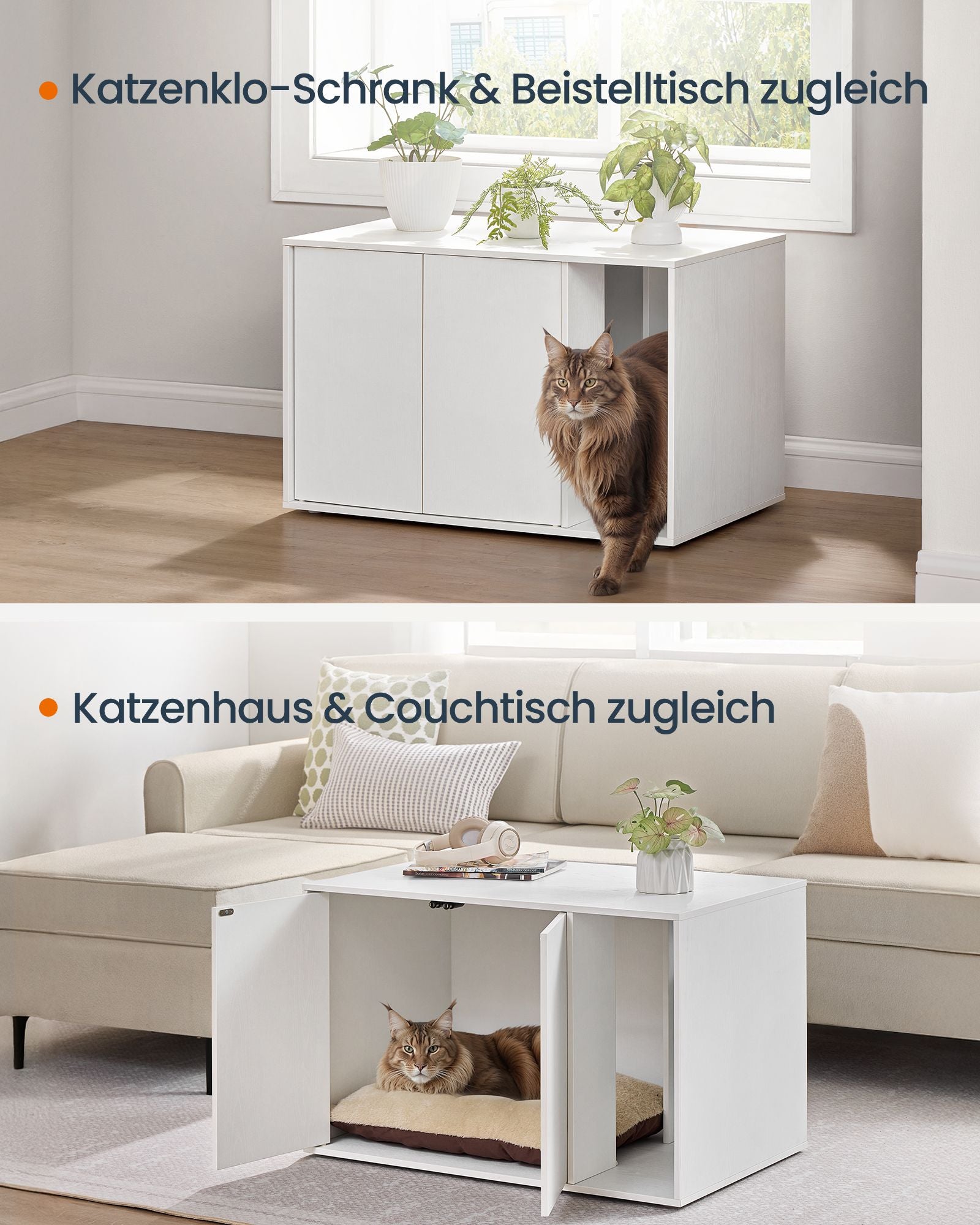 Cat baked with push-to-open doors for large cats