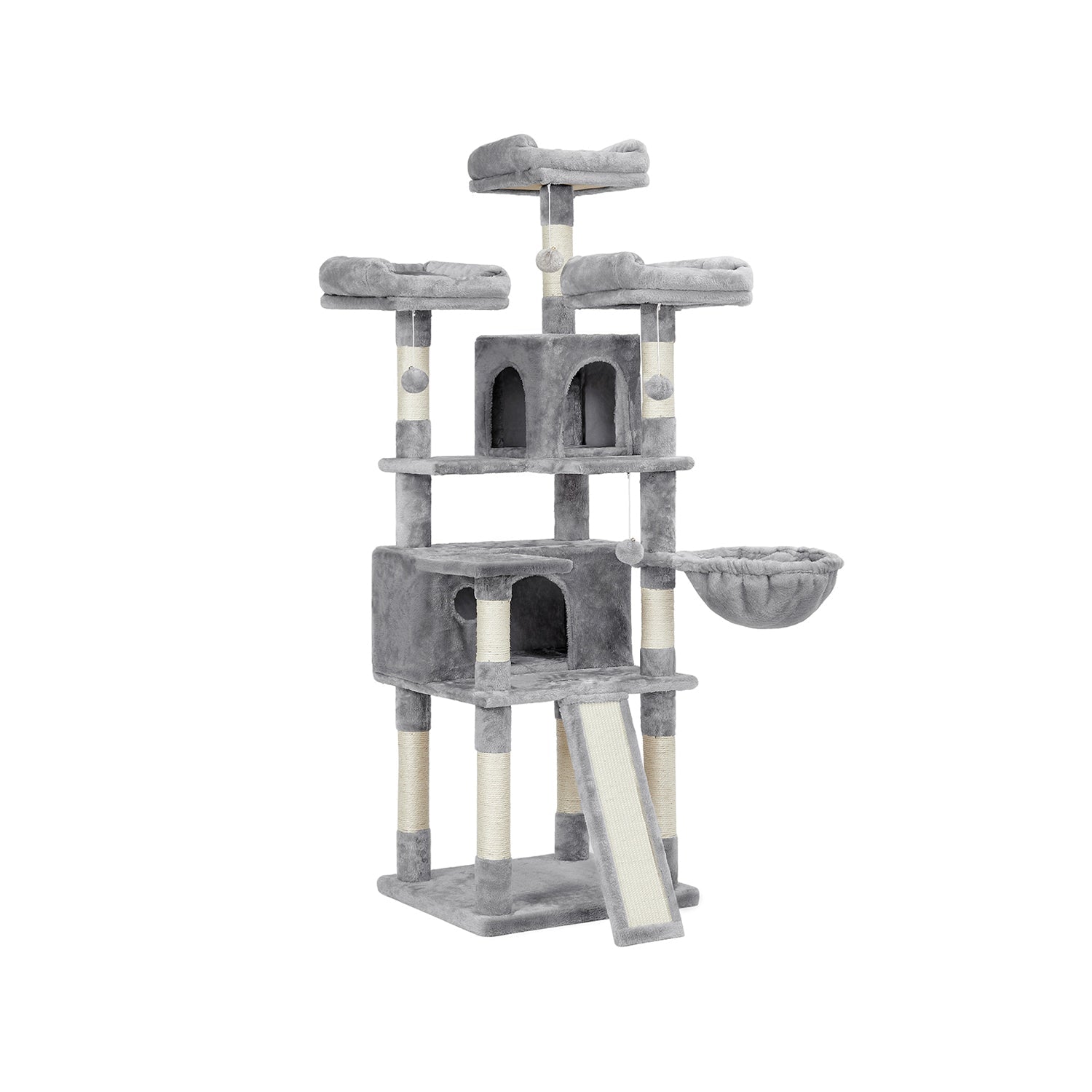 Scratching post XXL - 168 cm high - light gray