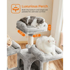 Scratching post XXL - 168 cm high - light gray