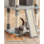 Scratching post XXL - 168 cm high - light gray