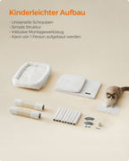 Scratching post - for large cats - up to 7 kg - cream white