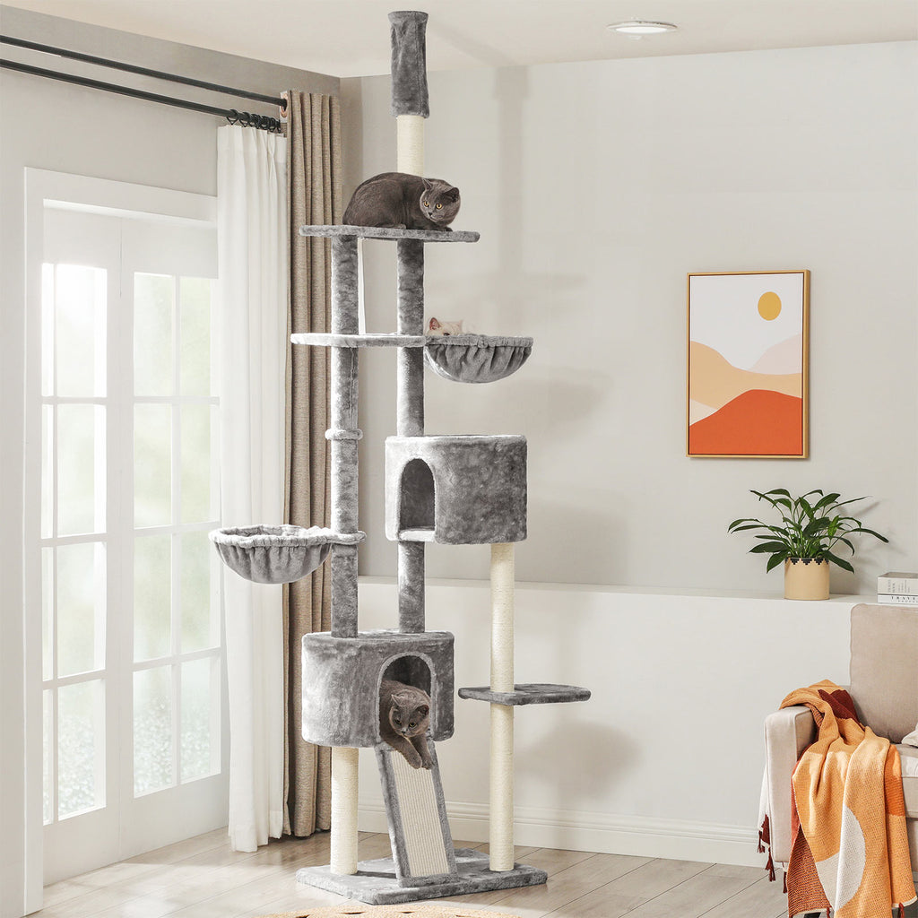 Scratching post - from floor to ceiling - light gray