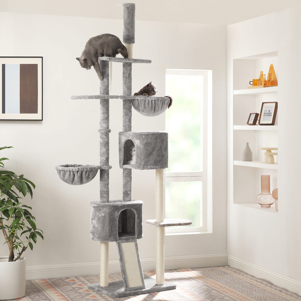 Scratching post - from floor to ceiling - light gray
