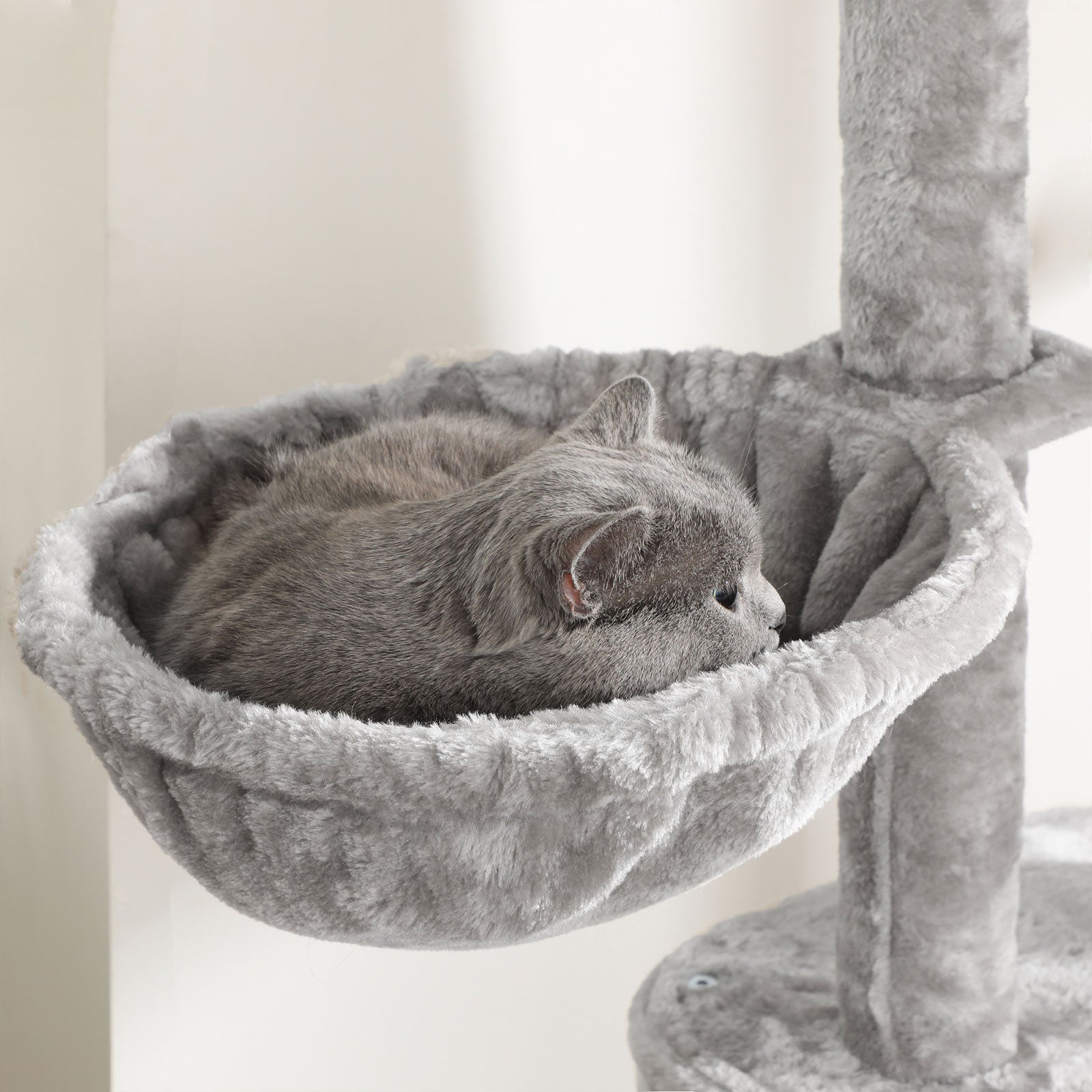 Scratching post - from floor to ceiling - light gray