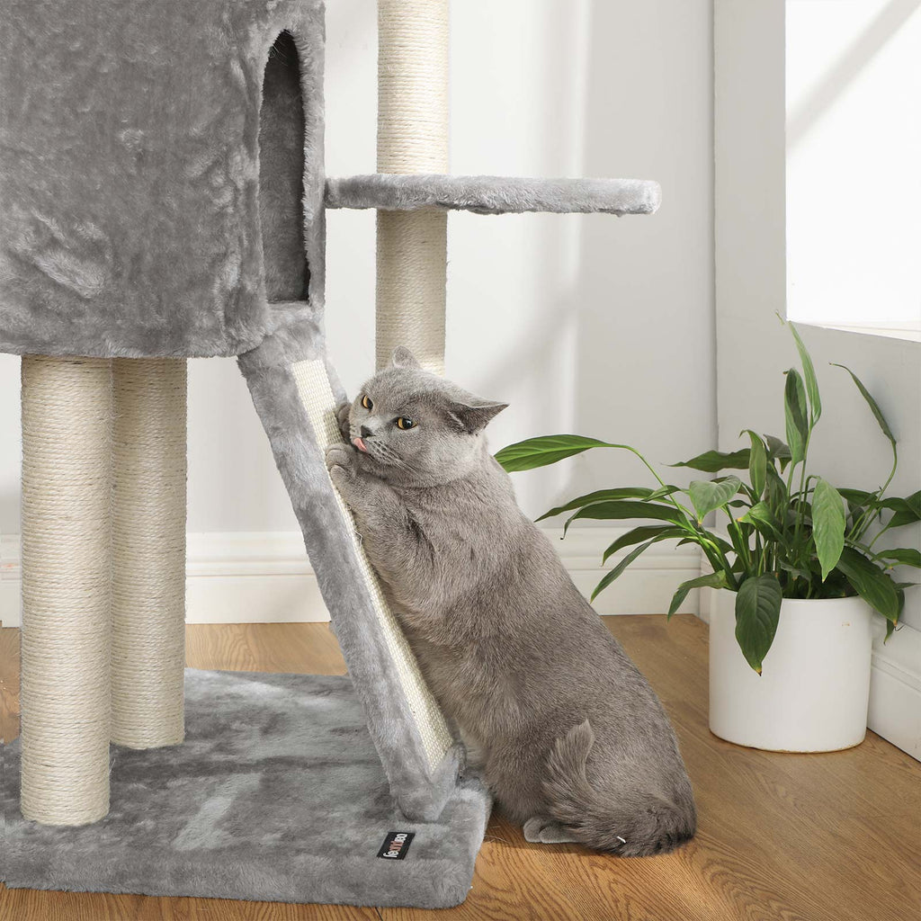 Scratching post - from floor to ceiling - light gray