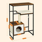 Scratching post - 2 -in -1 furniture - with shelf - brown