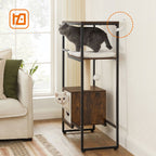 Scratching post - 2 -in -1 furniture - with shelf - brown