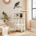 Scratching post - cat tree - With removable pillows - 3 plateaus - Modern - Vintage Brown