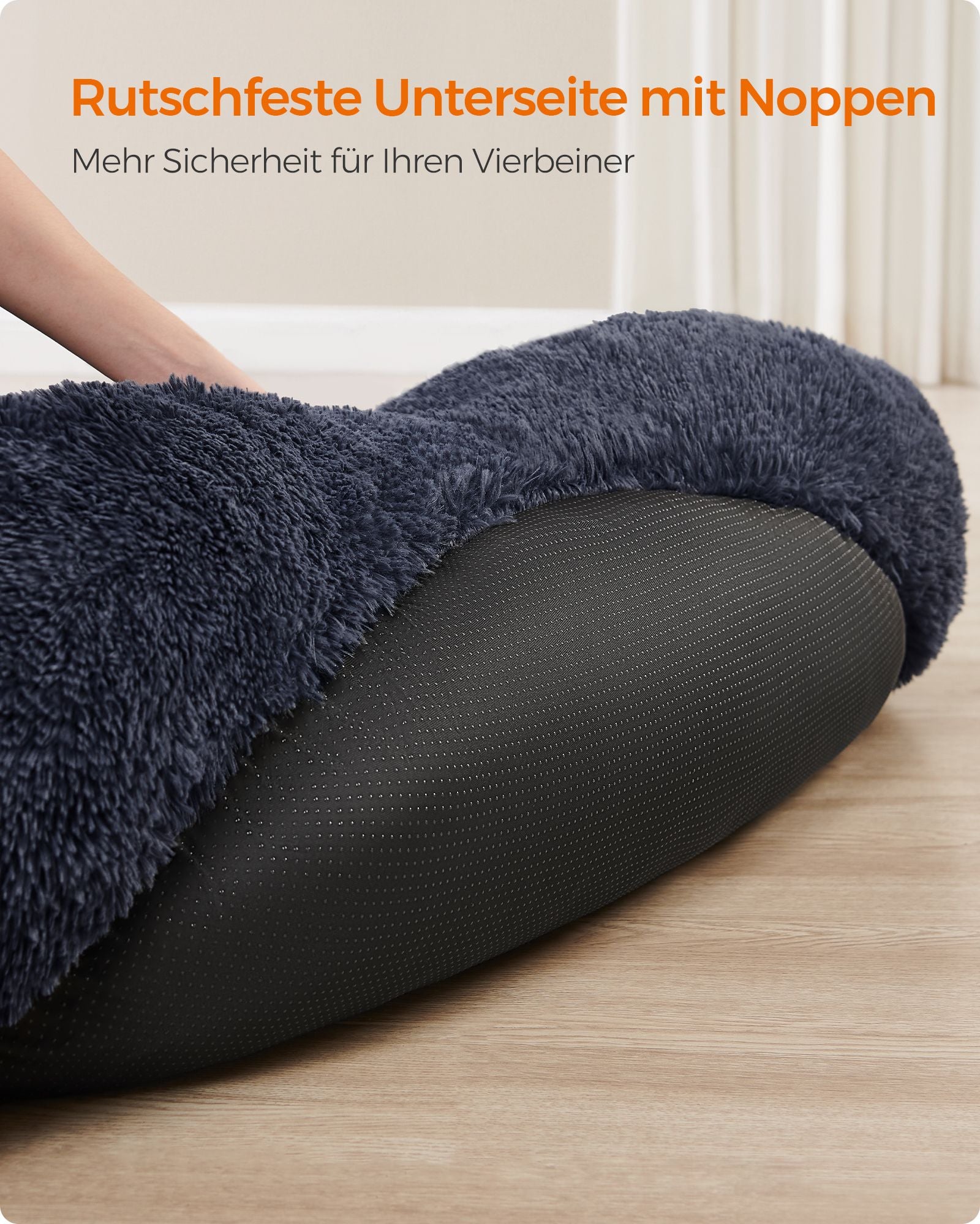 Dog bed - removable middle part - dark gray