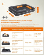 Orthopedic dog bed - Dog bed - With raised edge - 106 x 80 x 25 cm - Black