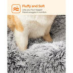 Dog basket - Fluffy dog mat - Light gray