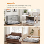 Dog bed - downy dog mat - 122 x 74 cm - light gray