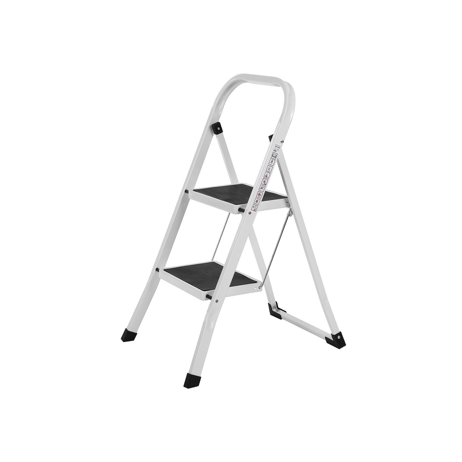 Stairladder - 2 steps - Step stool - Metal - Gray