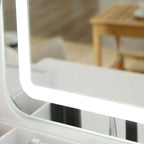 Dressing table - Make -up table - With mirror - 5 drawers - LED lighting - White