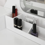 Dressing table - Make -up table - With mirror - 5 drawers - LED lighting - White