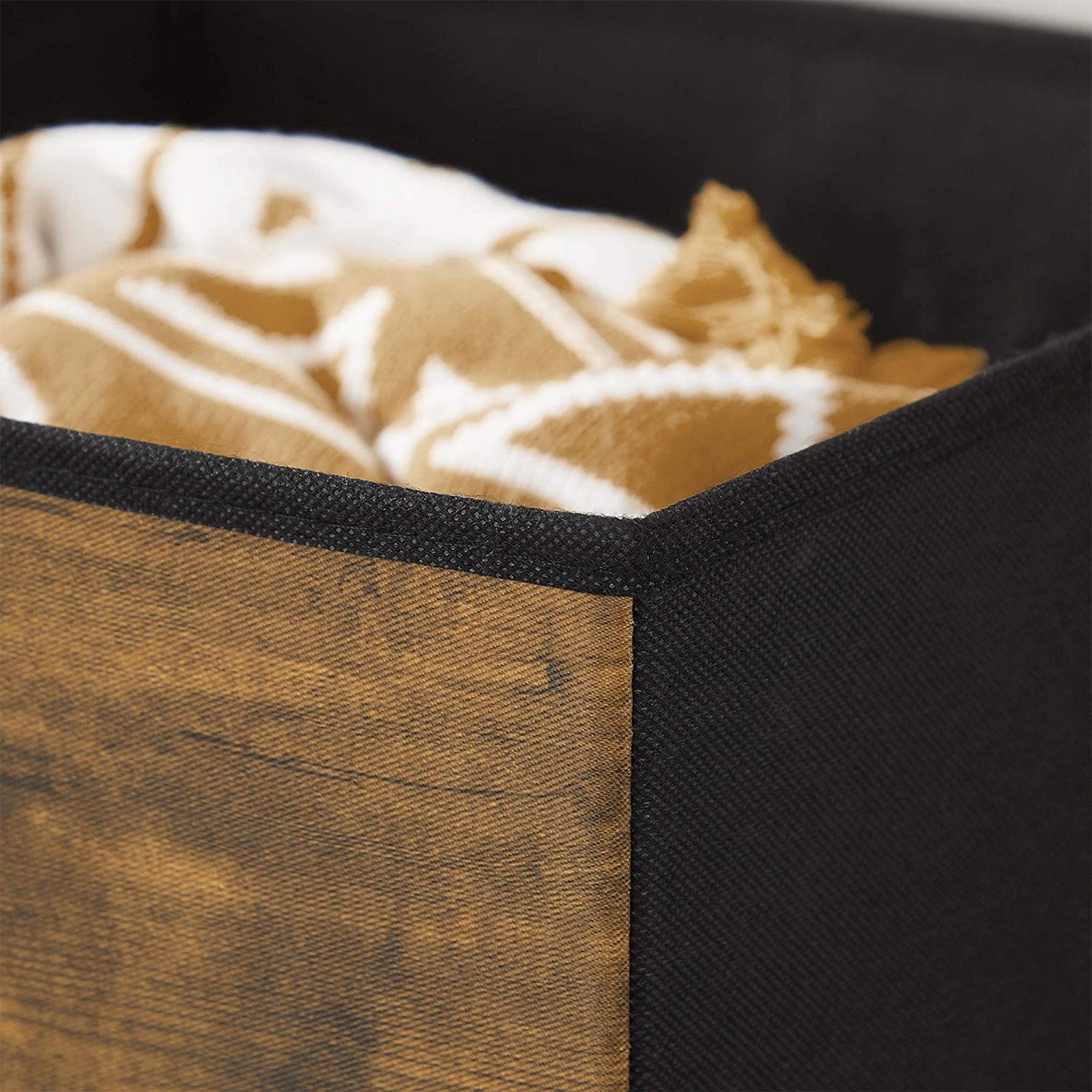 Storage boxes - Storage boxes - Wood look - Set of 6 - Brown