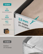 Storage box 8-piece-26x26x28 cm-Vintage brown/black-Fabric box set
