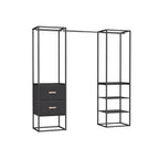 Clothing rack - with 2 drawers - natural beige