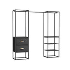 Clothing rack - with 2 drawers - Ebony black