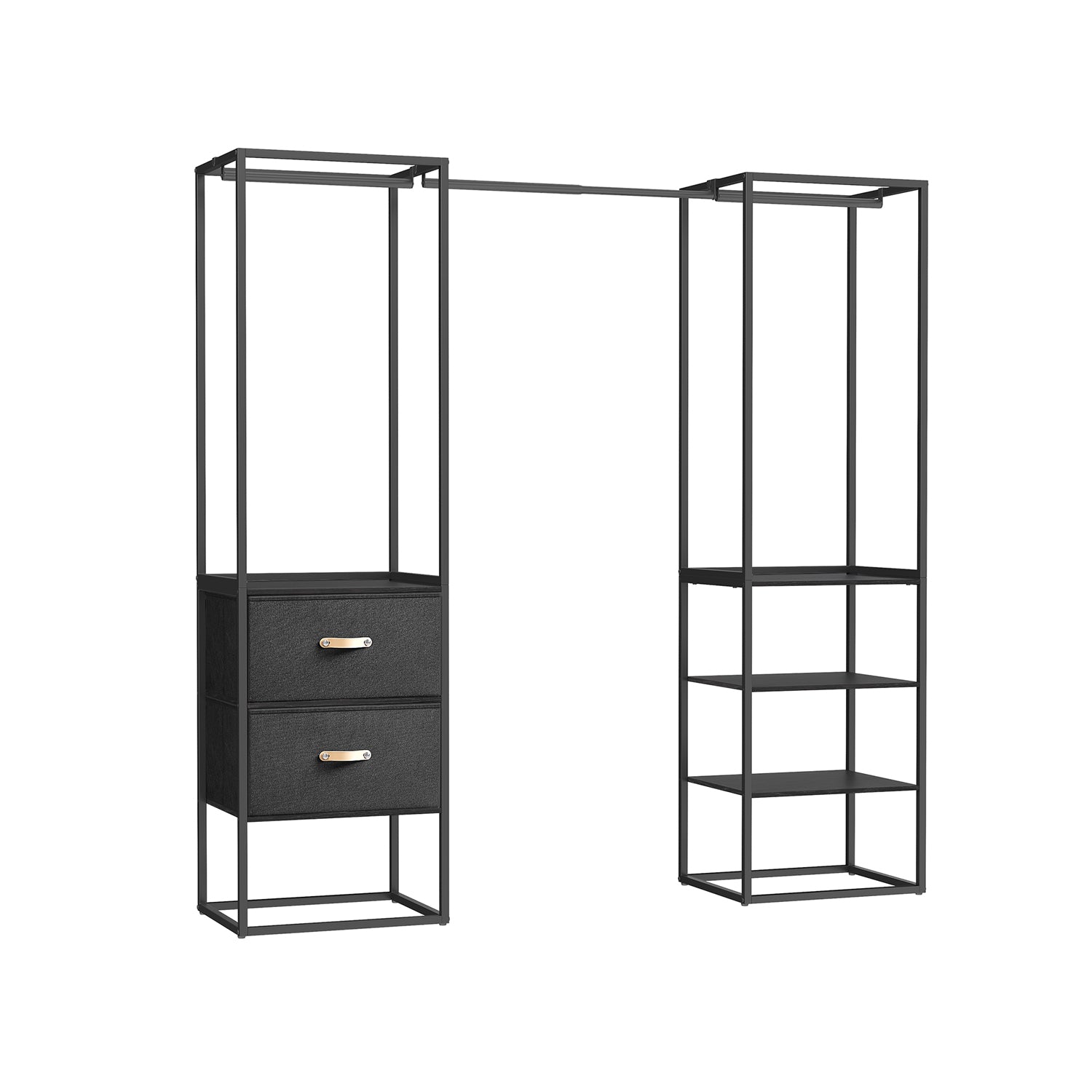 Clothing rack - with 2 drawers - Ebony black