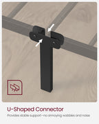 Single bed frame of black metal